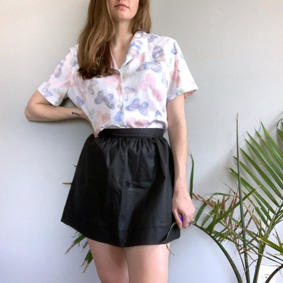 3x1 black faux leather mini skirt size small - Picture 2 of 8